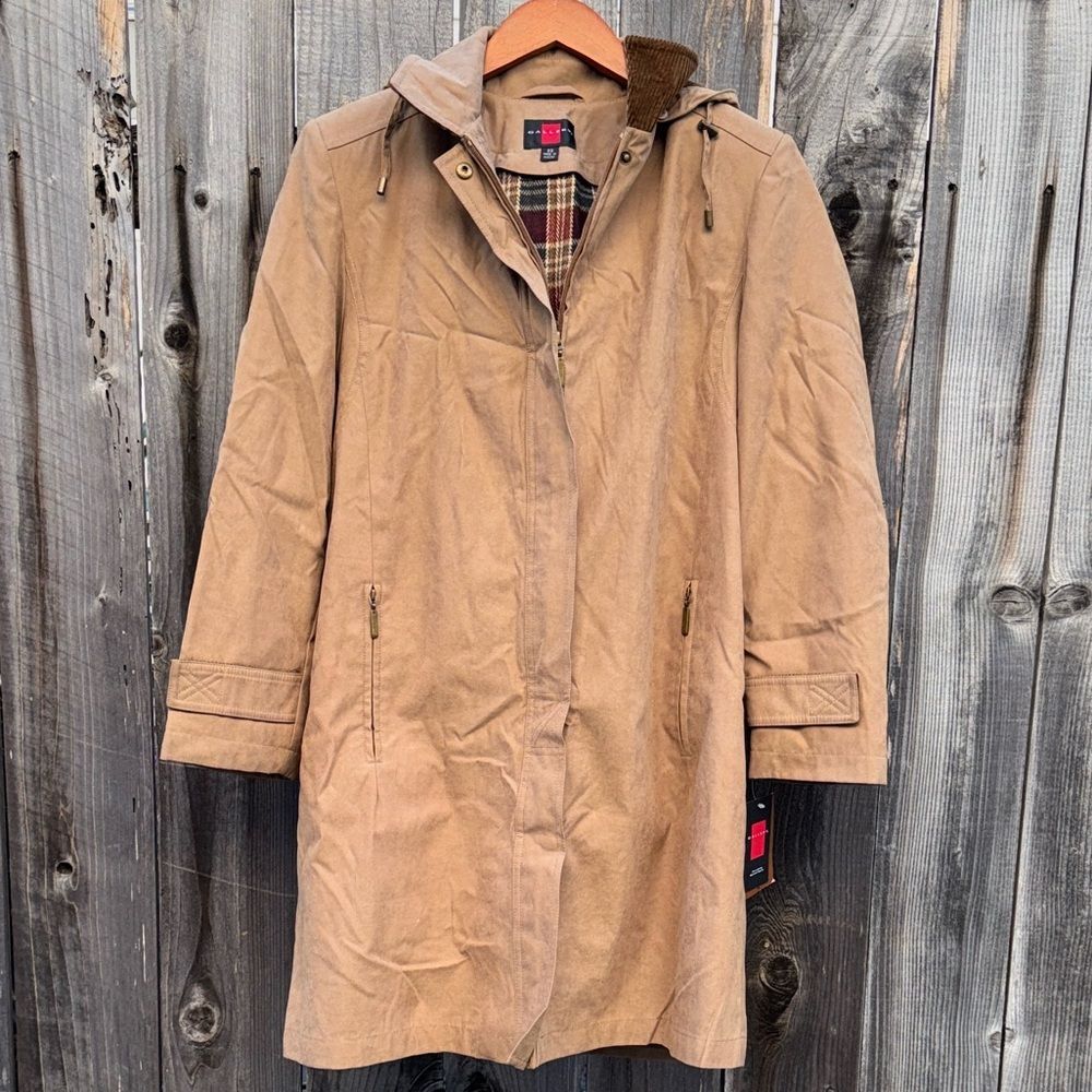 Gallery Coat With Removable Hood & Zip Out Lining Size XS Vintage